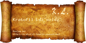 Kratofil László névjegykártya