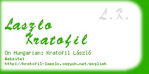 laszlo kratofil business card