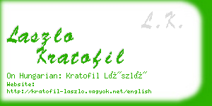 laszlo kratofil business card
